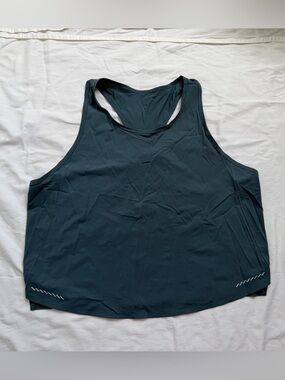 Fabletics Teal Racerback‎ Running Tank Top Reflective Activewear